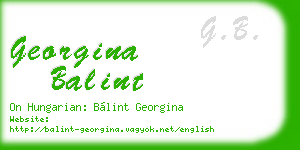 georgina balint business card
