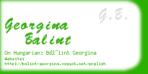 georgina balint business card